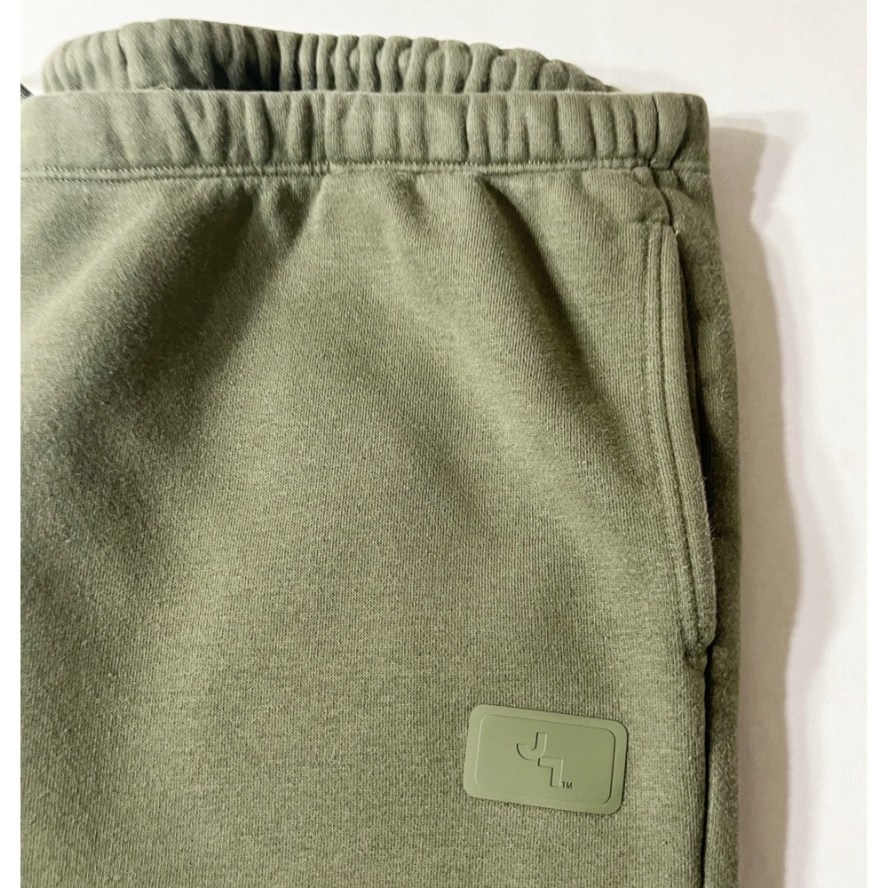 JoyLab High Rise Sweatpants Womens Large Olive Green Fleece Jogger Baggy Relaxed - Picture 3 of 8